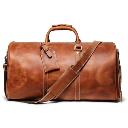 HANDMADE DUFFLE LEATHER BAG | WEEKEND VACATION BAG