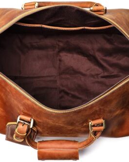 HANDMADE DUFFLE LEATHER BAG | WEEKEND VACATION BAG