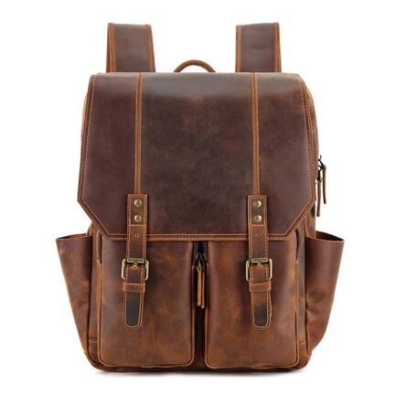 Buffalo leather backpack