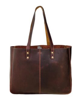 BUFFALO LEATHER HANDBAG | LEATHER TOTE BAG