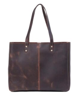 BUFFALO LEATHER HANDBAG | LEATHER TOTE BAG