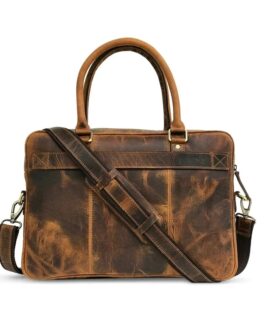 GENUINE BUFFALO LEATHER LAPTOP BAG