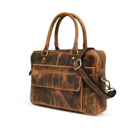 genuine buffalo leather laptop bag