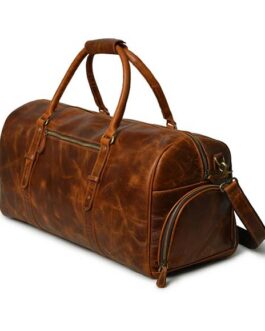 BUFFALO LEATHER OVERNIGHT BAG | DUFFLE LEATHER BAG