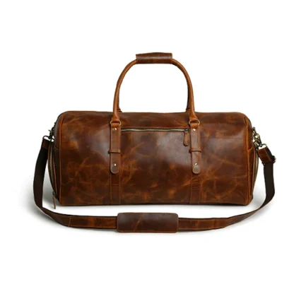 buffalo leather overnight bags