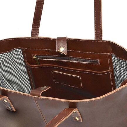 buffalo leather tote bag