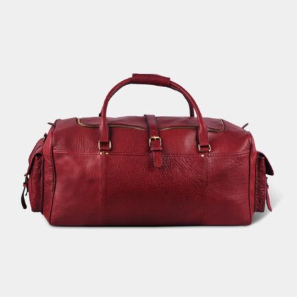 DUFFLE BURGUNDY LEATHER BAG