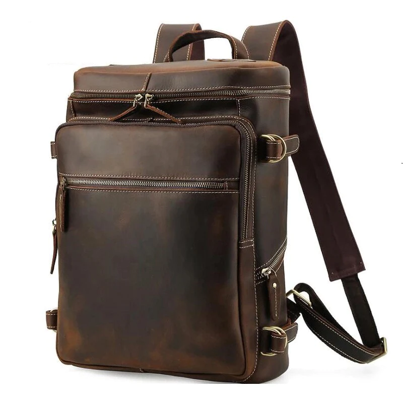 genuine leather backpack