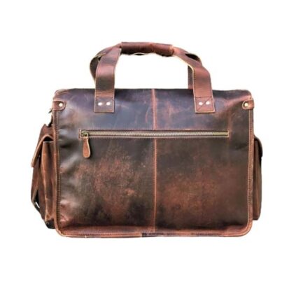 BRIEFCASE LAPTOP BAG | LEATHER CROSSBODY BAG - Image 3