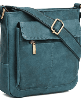 Leather Sling Messenger Bag for Men’s Blue