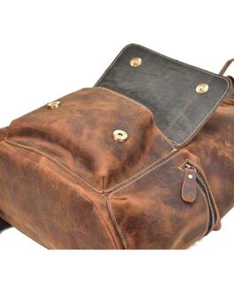 VINTAGE LEATHER BROWN BAG | UNISEX LEATHER BACKPACK