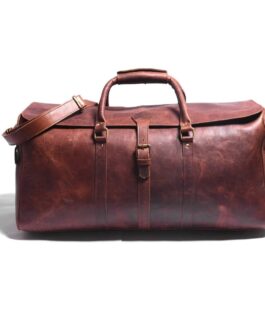 grain leather duffle bag