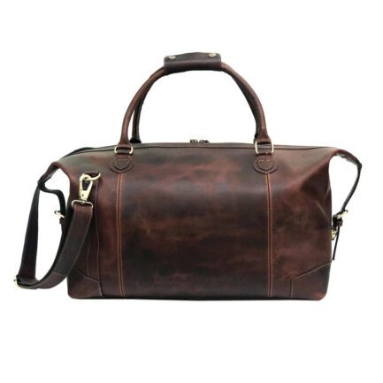 BUFFALO LEATHER BURGUNDY BAG