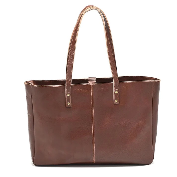 BROWN LEATHER TOTE BAGS  WOMEN CROSSBODY BAG - Duzberry Leather