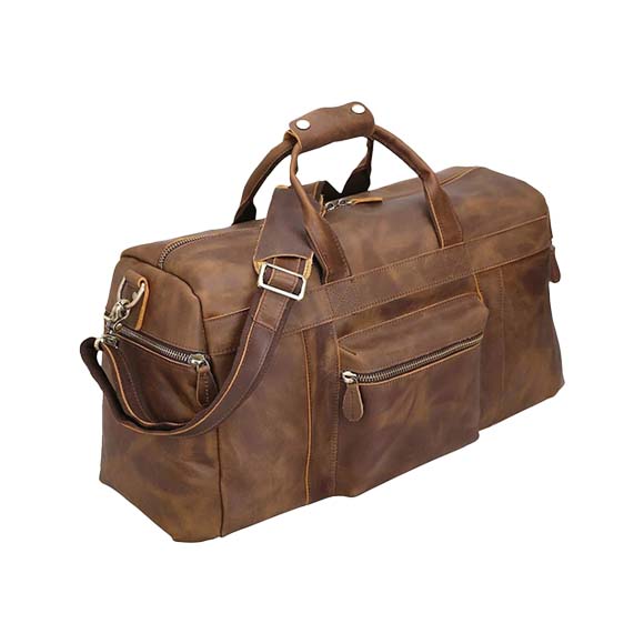 Full grain weekender bag