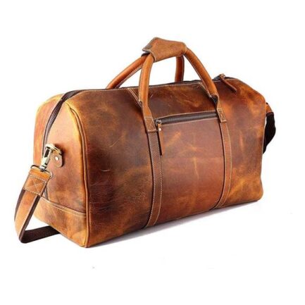 weekender leather duffle bag