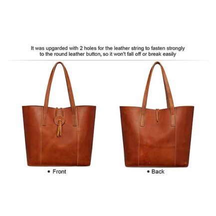 orange tote side bag women