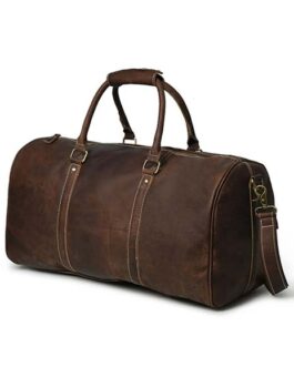 overnight leather duffle bag