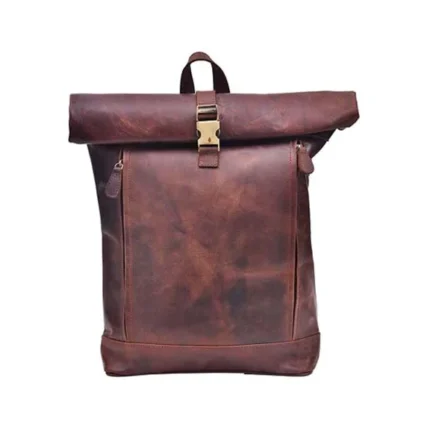 ROLLED UP BACKPACK | GENUINE LEATHER UNISEX BACKPACK