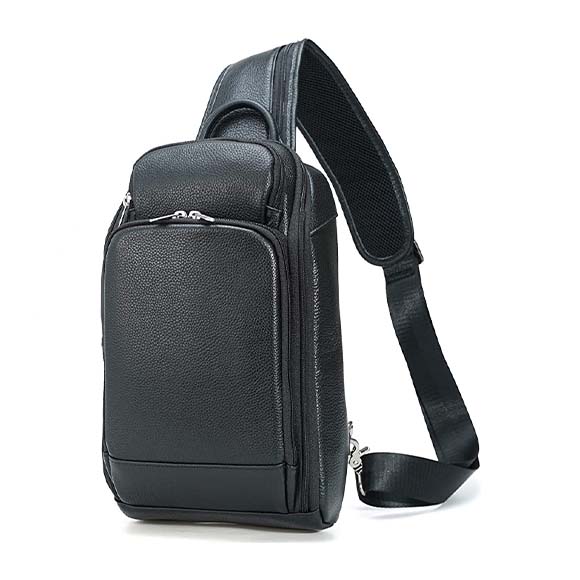 genuine leather side sling bag