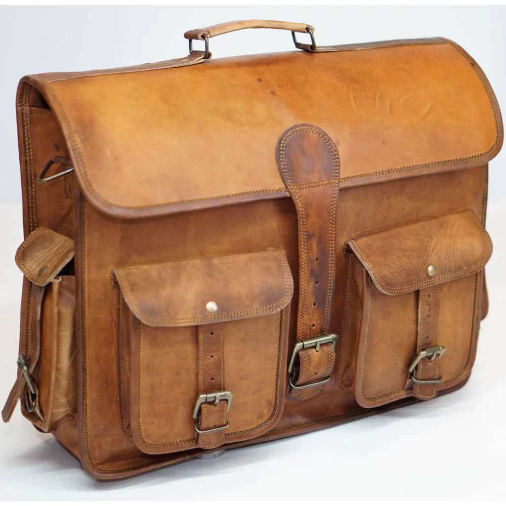 the cambridge leather messenger satchel bag for laptops for men light