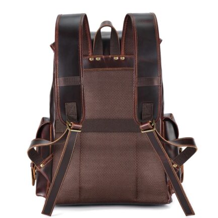 vintage explorer leather backpack