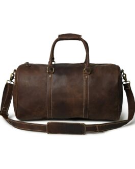 BAG BUFFALO DUFFLE BAG | TRAVEL GENUINE LEATHER BAGS