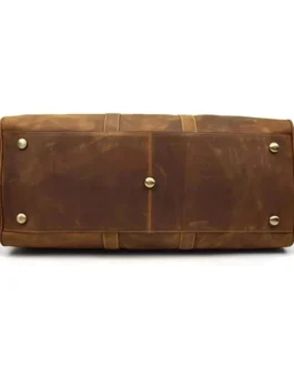 HANDMADE GENUINE BROWN DUFFEL BAG