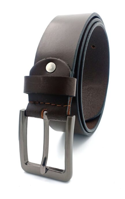 GENUINE BROWN LEATHER BELT NON-REVERSIBLE - Image 2