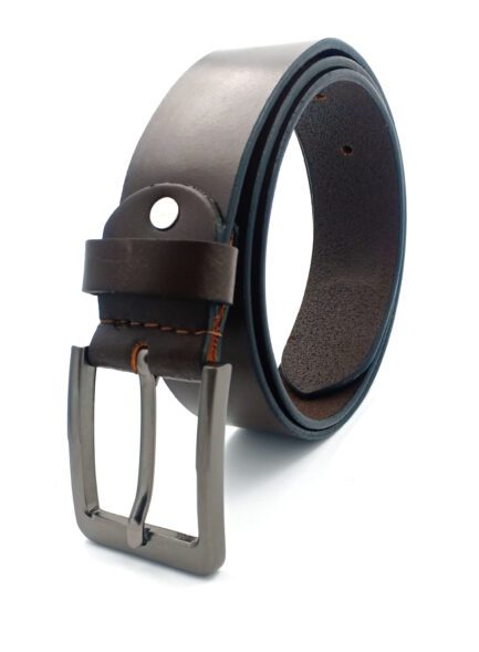 GENUINE BROWN LEATHER BELT NON-REVERSIBLE - Image 3