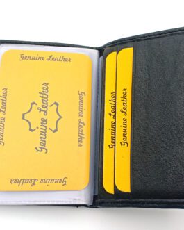 TRANSPARENT BLACK COLOR LEATHER CARD & COIN HOLDER