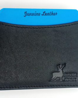 BLACK COLOR LEATHER CARD & COIN HOLDER