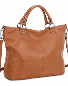 BROWN WOMEN LEATHER HANDBAG