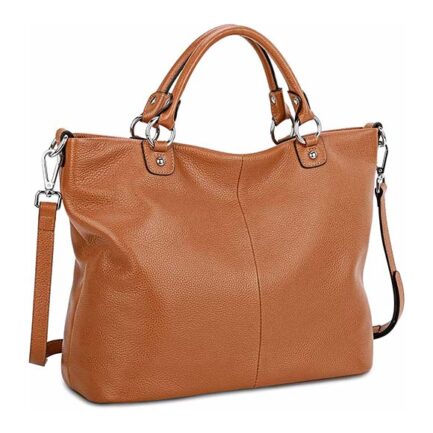 brown leather bag