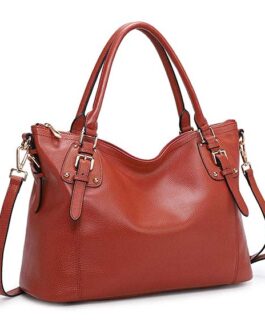 RED GENUINE LEATHER HAND TOTE BAG in 2024